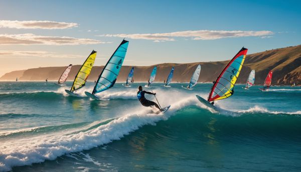 Spot planche a voile vagues