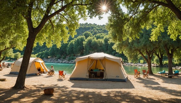 Camping mazet plage : détente et baignade en ardèche du sud